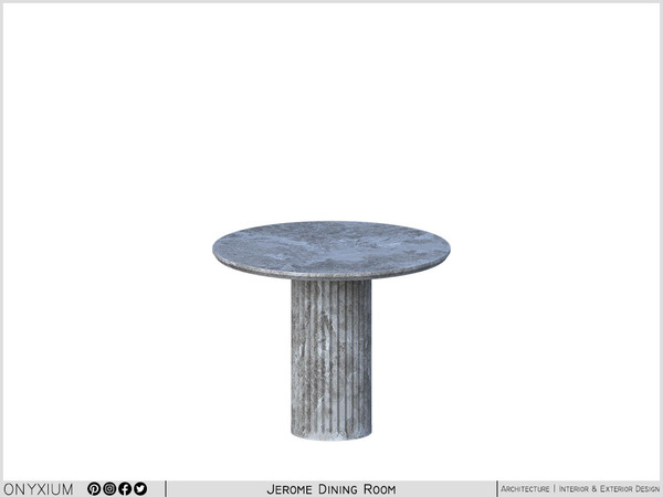 Sims 4 — Jerome Dining Table Round by Onyxium — Onyxium@TSR Design Workshop Dining Room Collection - Belong To The 2026