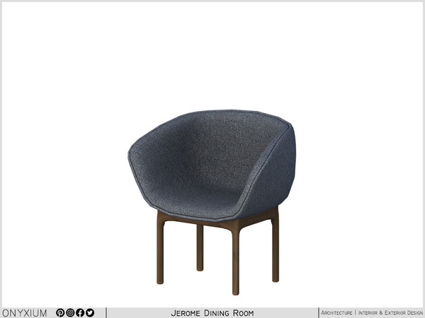 Sims 4 — Jerome Dining Chair by Onyxium — Onyxium@TSR Design Workshop Dining Room Collection - Belong To The 2026 Year