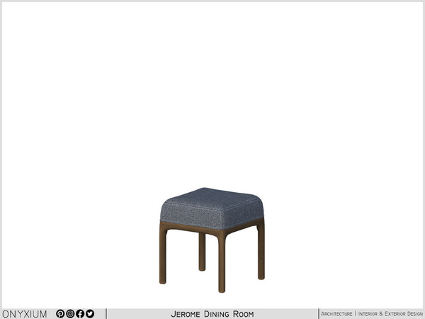 Sims 4 — Jerome Dining Stool by Onyxium — Onyxium@TSR Design Workshop Dining Room Collection - Belong To The 2026 Year