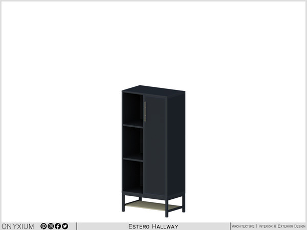 Sims 4 — Estero Cabinet Short With Two Doors And Three Drawers by Onyxium — Onyxium@TSR Design Workshop Hallway