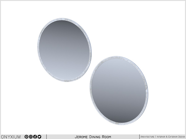 Sims 4 — Double Round Mirrors by Onyxium — Onyxium@TSR Design Workshop Dining Room Collection - Belong To The 2026 Year