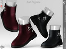 Sims 4 — Shoes KP2H- Toddler by KaTPurpura — Leather boots with a slight platform, a strap on the side, and a heart charm