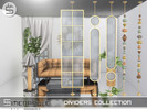 Sims 4 — Dividers Collection by Simenapule — A collection of three elegant room dividers featuring geometric shapes,