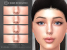 Sims 4 — Mia Freckles HQ by Caroll912 — A 4-swatch small nose and cheek freckles in different warm orange-brown tones.