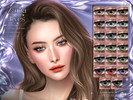 Sims 4 — Zaria Eyes and Lipstick by VELYSEA — Eyes Face Paint category HQ comatble 20 swatches Lipstick