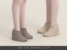 Sims 4 — Suede Wedge Ankle Boots by Arltos — 12 colors.
