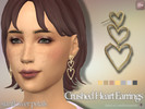 Sims 4 — Crushed Heart Earrings by SunflowerPetalsCC — A pair of heart earrings with three hearts attached. Comes in 7