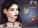 Sims 4 — Devil Gemstone Earrings For Kids and Adults by feyona — Devil Gemstone Earrings For Kids and Adults come with 6