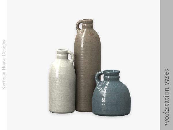 Sims 4 — Workstation Vases by kerriganhouse — A modern office and decor collection.