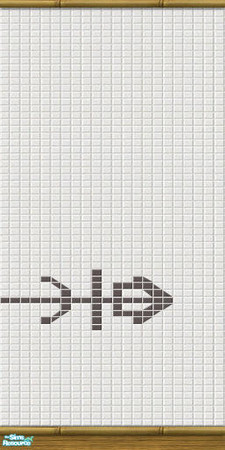 Sims 2 — Sim Tiki - Arrow Wall by Shannanigan — Make sure its pointing in the right direction to let your Sims know the