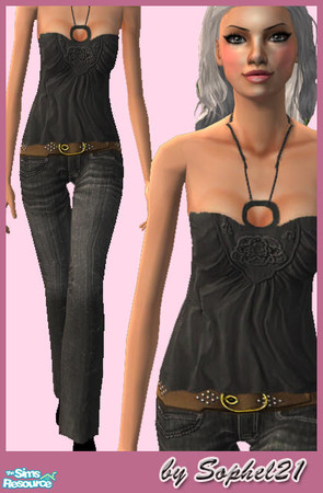 Sims 2 — SO_ElderCollection_007 - black by Sophel21 — set of 5 whole outfits for your elder sim ladies. Outfit comes with