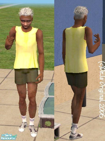 Sims 2 — Elder workout set 01 - His Item 03 by DeJaVuDu — The elderly gentlemen's workout suit. Lightweight and