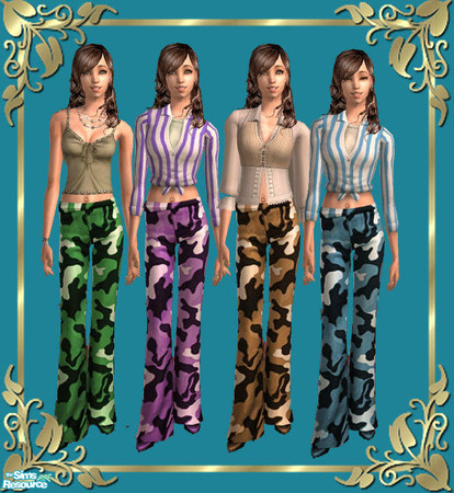 Sims 2 — Camouflage by tiefliga — Camouflage jeans for simladys