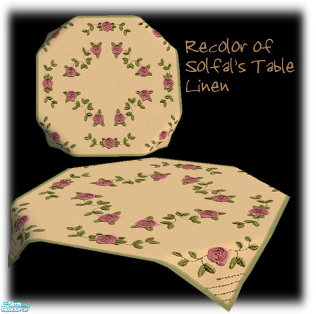Sims 2 — Serenity Table Linen by dancingaphrodite — Solfal's table linen is perfect for any end table or nightstand! This