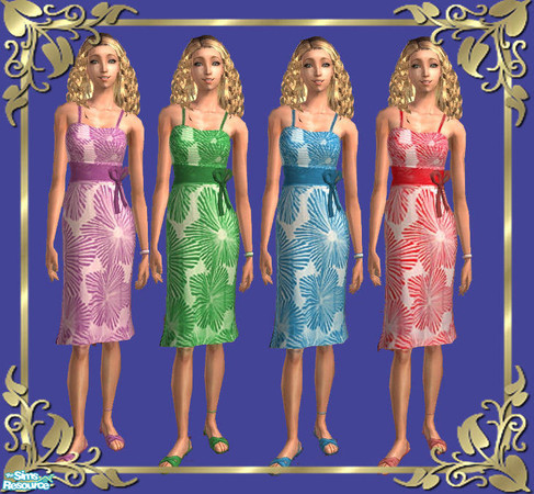 Sims 2 — Summer Dresses by tiefliga — Set of 4 nice summer dresses