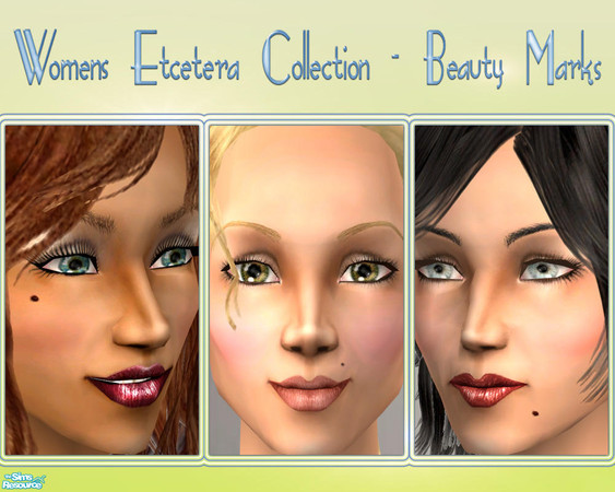 Sims 2 — Etcetera Collection Beauty Marks by Xandher — This is part one of my "Etcetera" collection for Women.