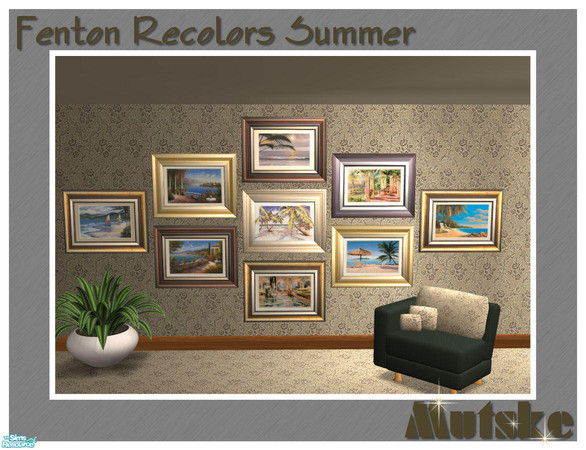 Sims 2 — Fenton Recolors Summer by Mutske — Recolors from my Fenton Painting. Contains 5 frames and 12 paintings.