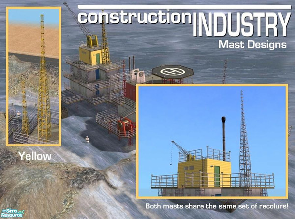 Sims 2 — Mast Tower - Yellow Recolour by Cyclonesue — A recolour for the large mast tower. The small tower shares this