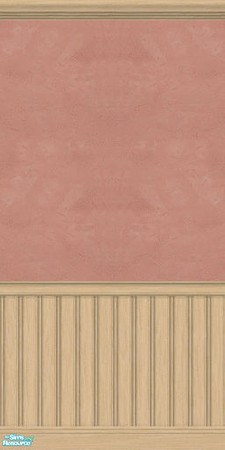 Sims 2 — Country Flowers Wall 11 by ImmeK — A peach-coloured wallpaper, framed in polished lightwood, based on textures