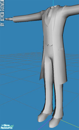 Sims 2 — Long Open Coat with Boots for Adult Males - Mesh AG93 by aikea_guinea — Base game compatible.