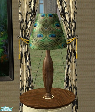 Sims 2 — Gold Coast Bedroom - Lamp by Riverwillows — Wonderful bedroom made from rich dark oak, gold damask and gold