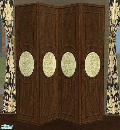 Sims 2 — Gold Coast Bedroom - Screen by Riverwillows — Wonderful bedroom made from rich dark oak, gold damask and gold