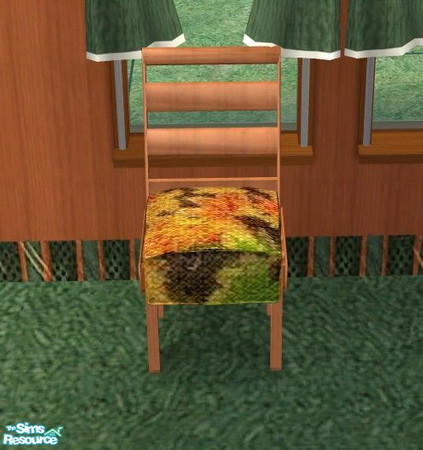 Sims 2 — Cafe Autumn Set - Chair by Riverwillows — A warm and cozy place for sipping hot chocolate on a cold, blustery