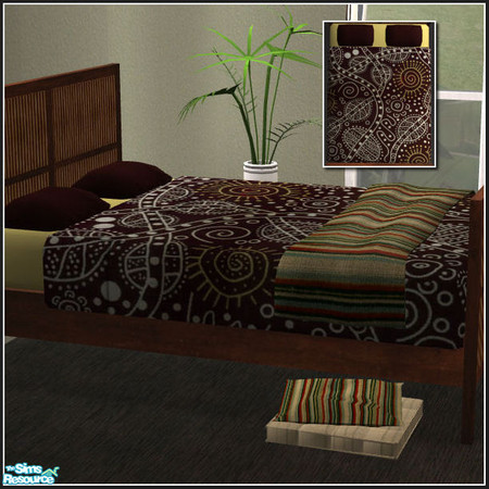 Sims 2 — Ethnic beddings for Silvia - Bedding 5 by mirake — 