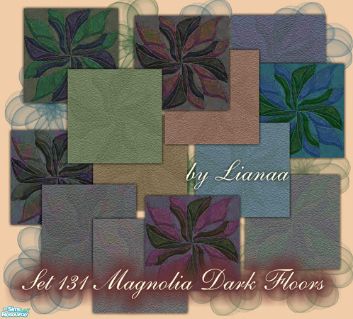 Sims 2 — Set 131 Magnolia Dark Floors by TSR Archive — Set 131 Magnolia Dark Floors by Lianaa