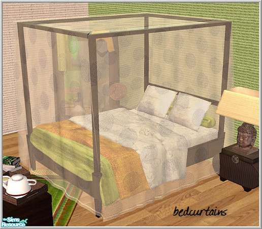 Sims 2 — modern asia bedroom - B43 Asia Bedcurtains Mesh by Birgit43 — cloned from echos 1x2 rug