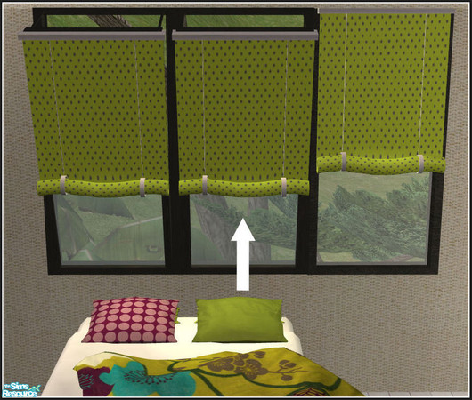 Sims 2 — Steffor\'s romantic bedroom in green - blinds by mirake — 