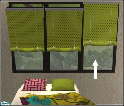 Sims 2 — Steffor\'s romantic bedroom in green - blinds by mirake — 
