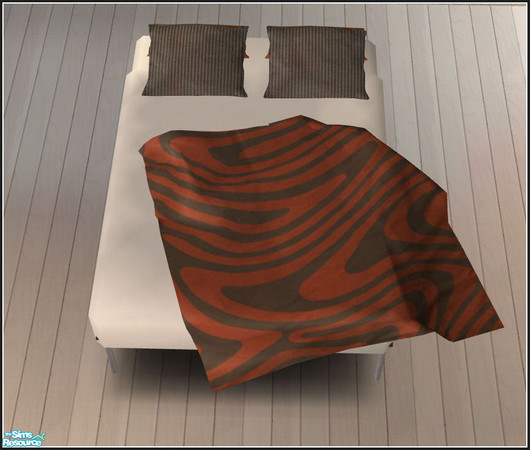 Sims 2 — Steffor\'s romantic bedroom in orange - bed by mirake — 