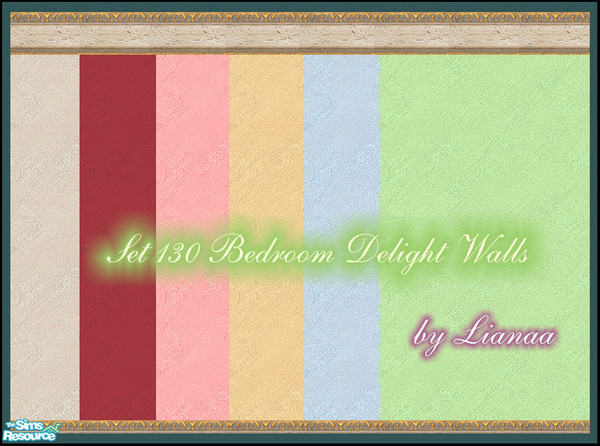 Sims 2 — Set 130 Bedroom Delight Walls by Lianaa — Set 130 Bedroom Delight Walls by Lianaa