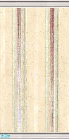 Sims 2 — Shabby Chic Collection 1 - Aged stripe by kristiemi — A Shabby chic inspired wall for your home: Aged Stripe is
