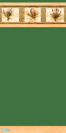 Sims 2 — Stepular Green and Herb Bouquet Border by darci321 — Ms. Lillie DeFransico was so taken with this wallpaper that