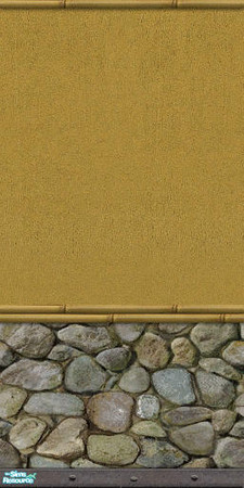 Sims 2 — Sim Tiki - Exterior 8 by Shannanigan — Honey Pot Stucco with Running Rapids Stone