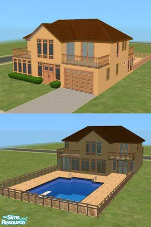 Sims 2 — Decked Out by katje96 — A Florida style house with 4 decks for sunbathing or just enjoying the view. Also has 4