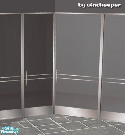 Sims 2 — Helios door - metal grey glass by Windkeeper — Glass recolor for Helios door from "Helios Doors and