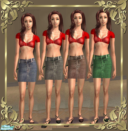 Sims 2 — Denim Skirts by tiefliga — Denim skirts for female sims