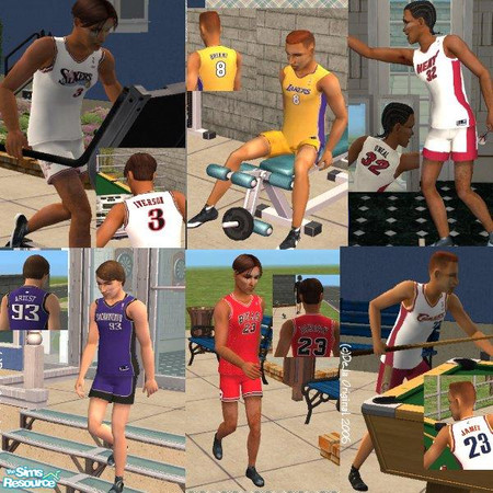 Sims 2 — MAY workout set 01 by DeJaVuDu — Here's a workout set for your adult and young adult males. Based on famous