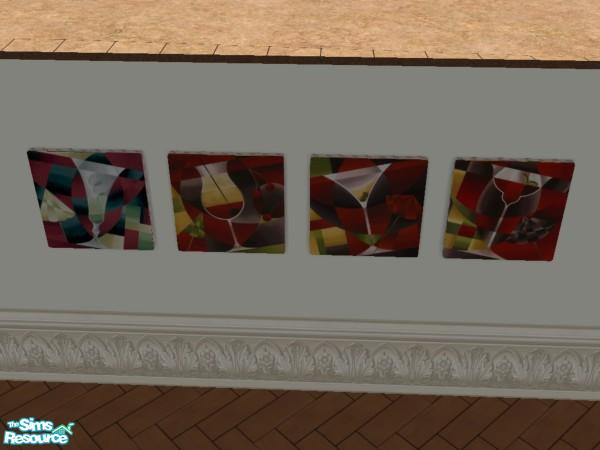 Sims 2 — Modern Bar Paintings by priestmere —  These pictures are great for bars. They are cool!!