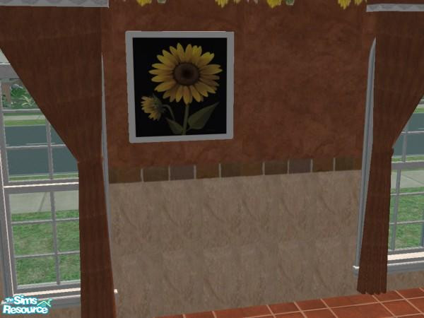 Sims 2 — Sunflower Bathroom Set - Individual Item by TheNumbersWoman — Sunflower Bath set Picture