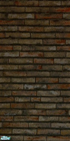 Sims 2 — Brown bricks :]] - Individual Item by tearfulnerd702 — dark brick and i mean dark.