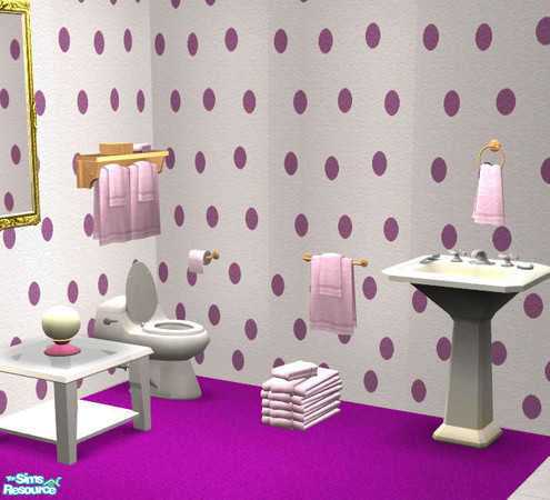 Sims 2 — TP Pink Hanging - #320449 by DOT — TP Pink Hanging. DOTs Cove, dotted with towels. *OFB REQUIRED* Sims 2 by DOT