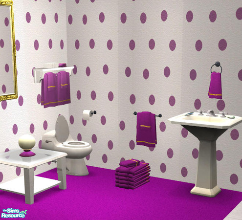 Sims 2 — TP Hanging Metal Black - #320449 by DOT — TP Hanging Metal Black. DOTs Cove, dotted with towels. *OFB REQUIRED*