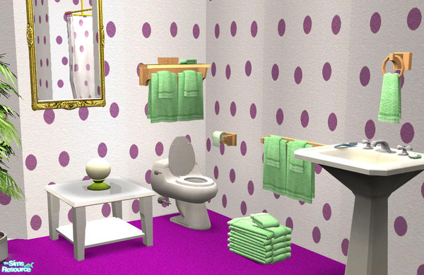 Sims 2 — TP Green Hanging Wood - #320442 by DOT — TP Green Hanging Wood. DOTs Cove, dotted with towels. *OFB REQUIRED*