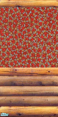 Sims 2 — JP Log Wall 7 by Jonchloe — 