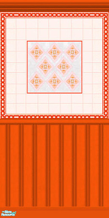 Sims 2 — Stepular La Orange and Orange Wainscotti by darci321 — Mrs. Tobin, owner of the local bakery "Delightful