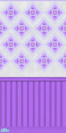 Sims 2 — Stepular Purple and Purple Wainscotting by darci321 — Mrs. Lee also seen Mrs. London's new wall design, when she